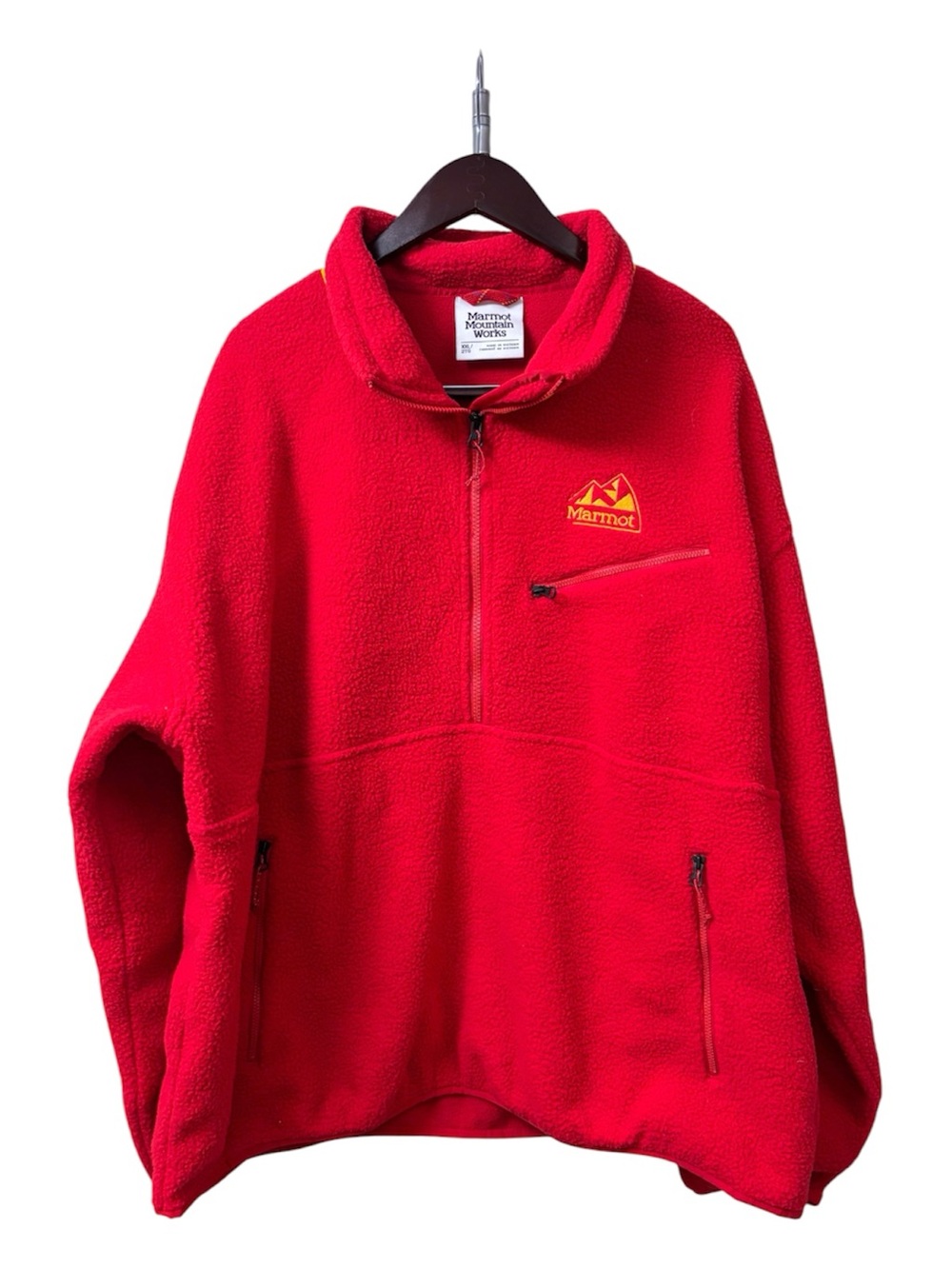 MARMOT Women’s Ultra-Cozy Red Half-Zip Fleece Pullover w/Pockets Size XXL
